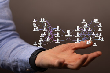 hierarchy connection team group digital