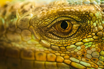 Varanus - reptile lizard monitor lizard in detail.