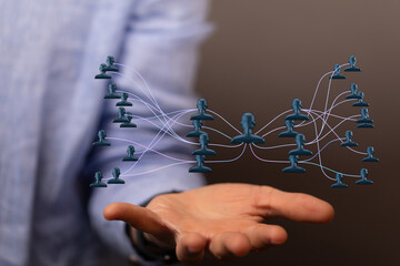 hierarchy connection team group digital