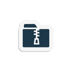 Fototapeta premium Zip Folder - Sticker