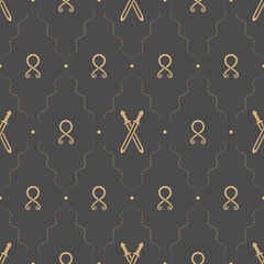 Seamless pattern of ancient Scandinavian