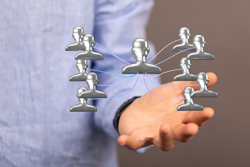 hierarchy connection team group digital