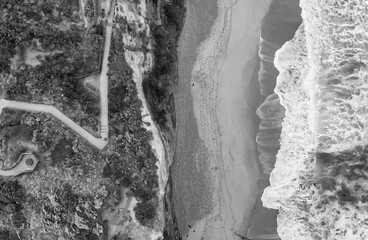 Gibson Steps, Twelve Apostles. Aerial view of beautiful australian coastline