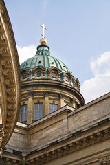 Dome of the Kazansky cathedral in Saint-Petersburg