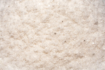 Salt. Table salt. Slide with salt on a white background close-up