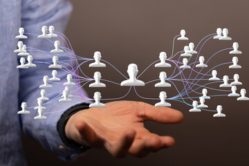 hierarchy connection team group digital