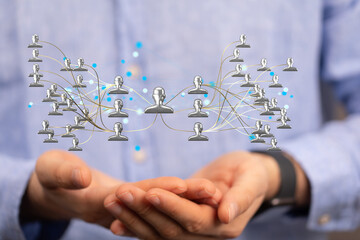 hierarchy connection team group digital