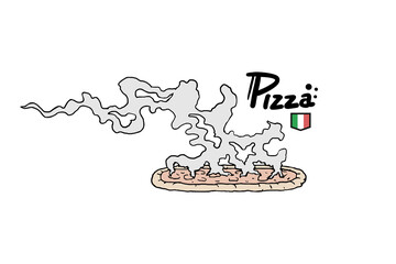 Italian pizza illustration