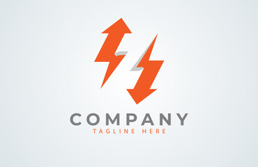 Letter Z Logo, letter z of the two arrows negative space, Usable for Brand and company Logos, Flat Vector Logo Design Template, vector illustration
