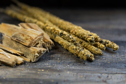 close-up of handmade incense made from natural ingredients