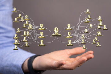 hierarchy connection team group digital