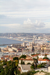 Panoramica, Vista o Skyline de la ciudad de Marsella en el pais de Francia