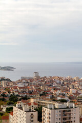 Obraz premium Panoramica, Vista o Skyline de la ciudad de Marsella en el pais de Francia