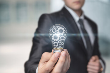 Concept of innovative and technological ideas for business.