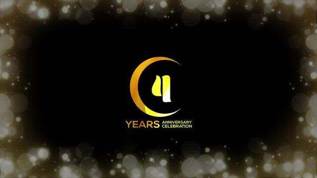 Anniversary Days Party Celebration Simple Special invitation  4 Years Anniversary Circle Logo Videos