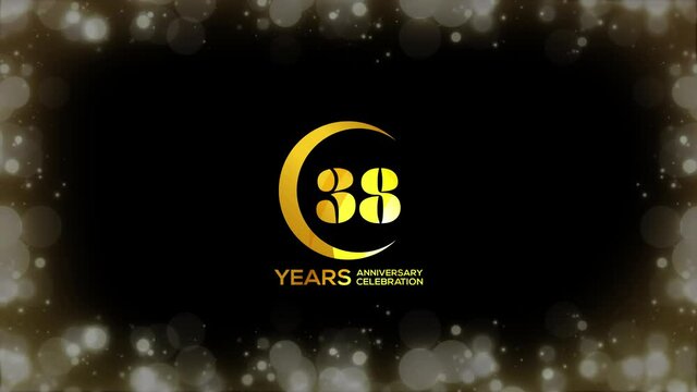Anniversary Days Party Celebration Simple Special invitation  38 Years Anniversary Circle Logo Videos