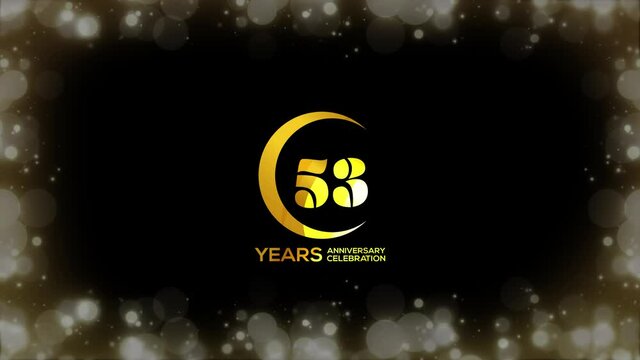 Anniversary Days Party Celebration Simple Special invitation  53 Years Anniversary Circle Logo Videos