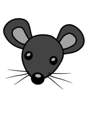 Fototapeta premium Maus Kopf Clipart 