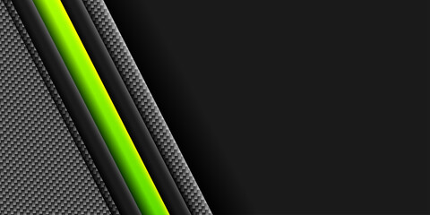 Abstract modern futuristic technology green lime light line shadow on black blank space design vector illustration