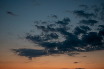 clouds over the sunset