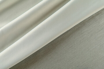 Obraz premium curtain fabric blackout olive, folded, top view, background