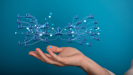 Fototapeta premium team hierarchy connection group digital