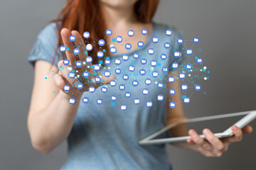 data network 3d digital info