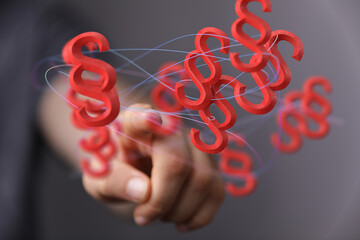 Lawyer and advocate on-line law services concept.