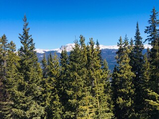 Scenic Jasper National Park with perfect blue skies