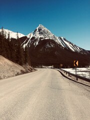 Scenic Jasper National Park with perfect blue skies