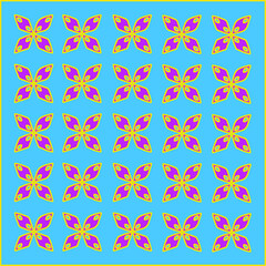 Floral mandalas. Decorative elements. Eastern drawing, vector illustration.