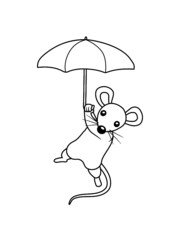 Fliegende Niedliche Maus 