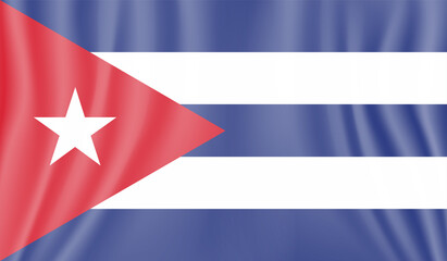 Vector Illustration flag of cuba in grunge texture style.