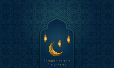 ramadan kareem eid mubarak graphic design vector. 