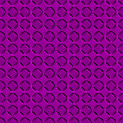 Abstract seamless pattern with circle holes in purple colors