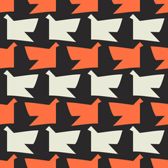 Seamless pattern with geometric ornament.