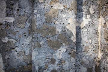 An old wall texture with it's original blue, grey and white colors.