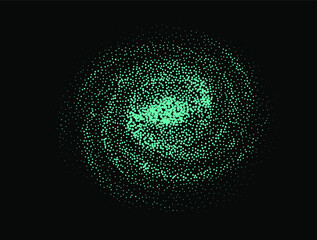 Spiral galaxy in dotwork style.