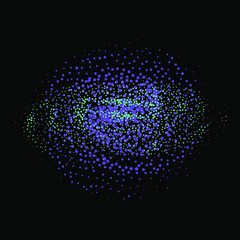 Spiral galaxy in dotwork style.