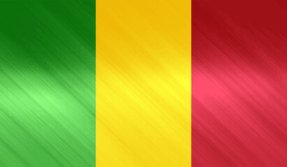 Obraz premium Guinea national flag created in grunge style