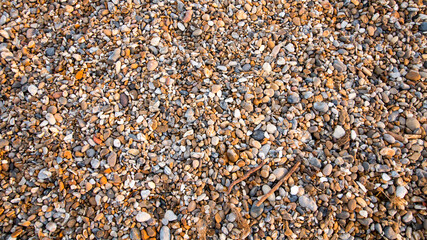 close up of a pile of pebbles