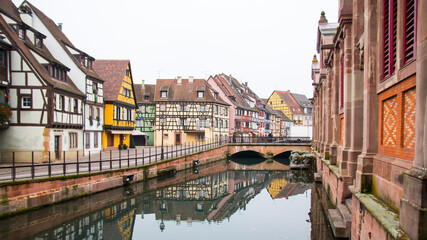 The amazing Christmas market and beautiful colorful houses in Colmar