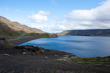 Kleifarvatn lake landscape, southern peninsula, Iceland