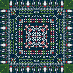 Traditional Palestinian Embroidery Pattern 23