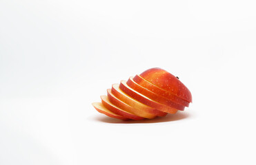 red apples on white background