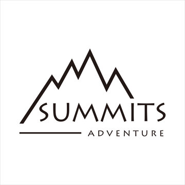 summits adventure logo design vector