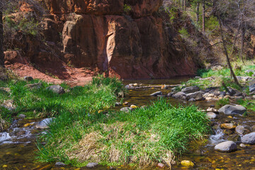 This image shows a view of Oak Creek near Sedona in Arizona.