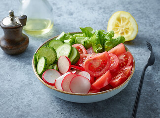 bowl of fresh vegetable salad