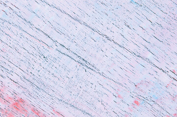 abstract grunge background: rough linen canvas thinly coated with light tinted primer, short focus, blur. Temporary object.