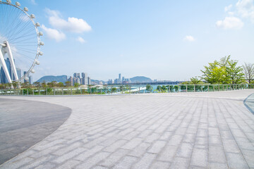 Scenery of Binhai Cultural Park in Shenzhen, China